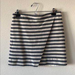 J. Crew Blue and White Striped Skirt